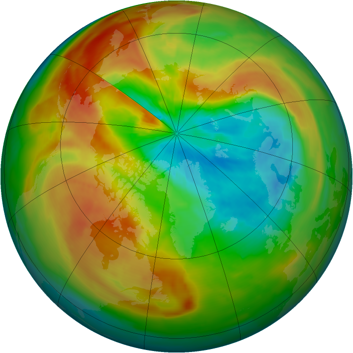Arctic ozone map for 27 March 2011